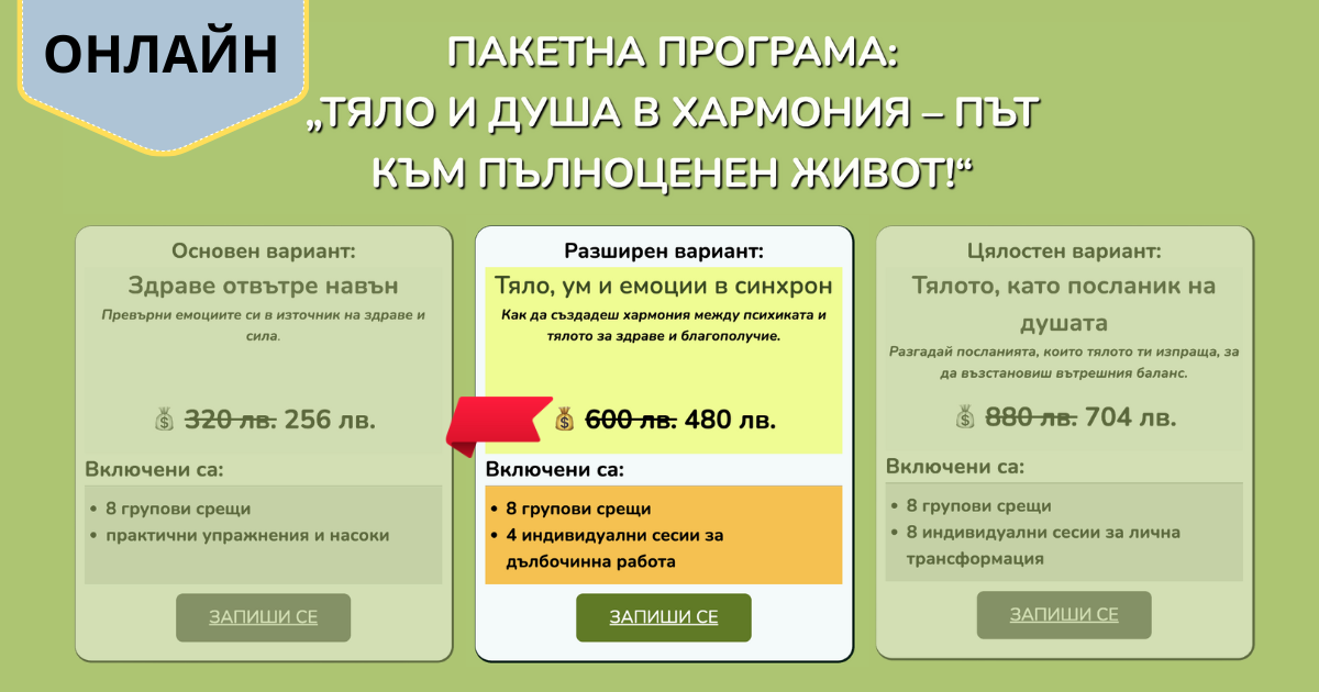 Тяло ум емоции в синхрон